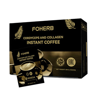 Food supplement with collagen and cordyceps